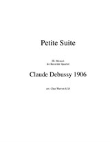 Claude Debussy - Menuet from Petite Suite for Recorder Quartet